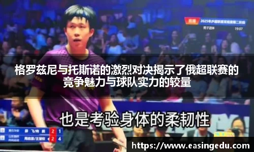 格罗兹尼与托斯诺的激烈对决揭示了俄超联赛的竞争魅力与球队实力的较量